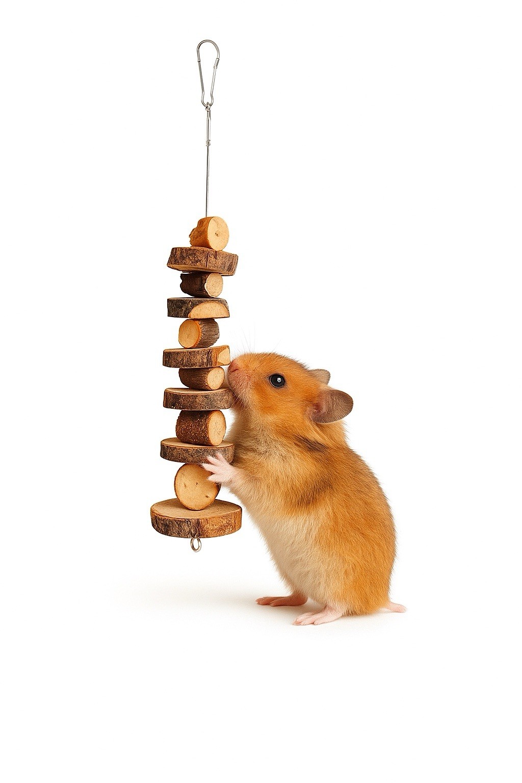 10 Piece Natural Wooden Toy Set For Hamsters & Small Rodents