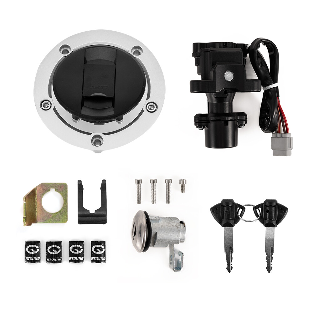 For Suzuki GSXR 600 750 1000 05-18 Ignition Switch Fuel Gas Cap Seat Lock Keys