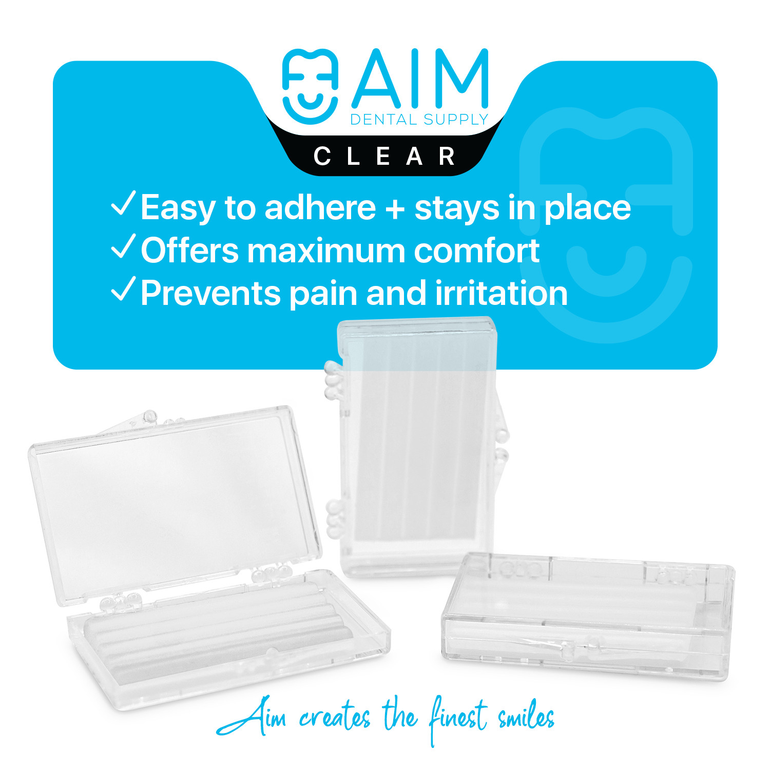 10X Braces Wax, Dental Orthodontic Wax for Braces,Unscented 50 Wax Strips, Clear