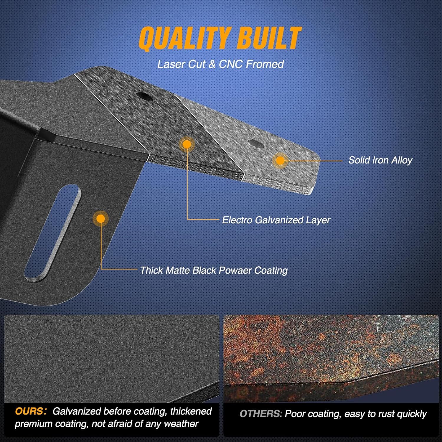 Nilight Mounting Brackets for 42-45 Inch LED Bars UTV Roof Upper Windshield