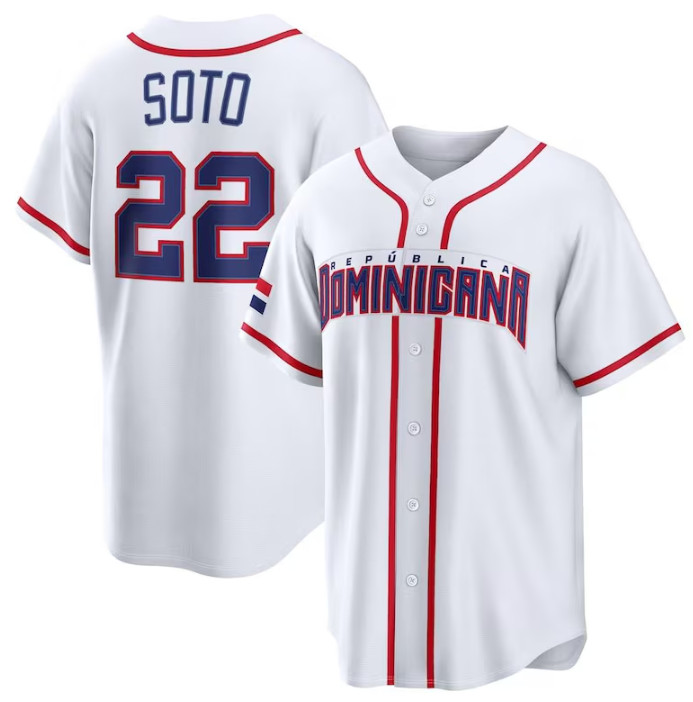 Custom Juan Dominican Republic Soto Jersey,White 2026 World Baseball Classic
