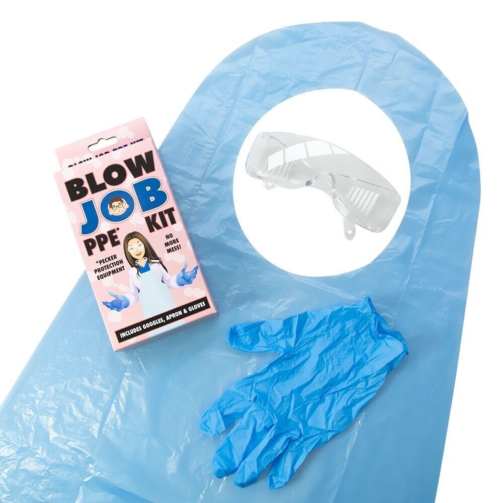 THE BLOW JOB PPE KIT - NO MORE MESS! ~ Funny Adult Gag Joke Adult Pecker Gift