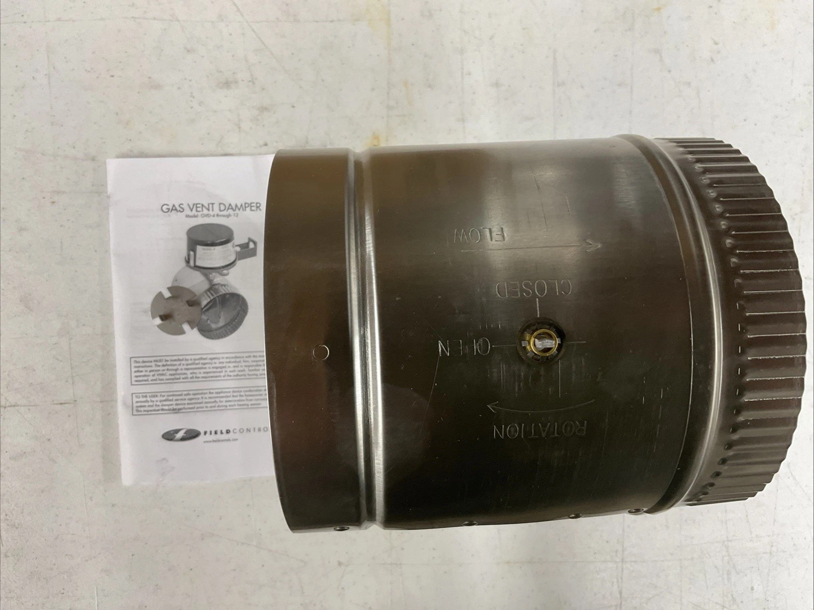 NEW FIELDCONTROLS GVD-6” Gas Vent Damper