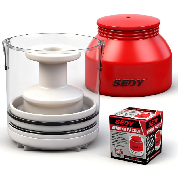 Premium Bearing Packer Kit - Effortlessly Flushes Old Grease and Repacks Wheel -