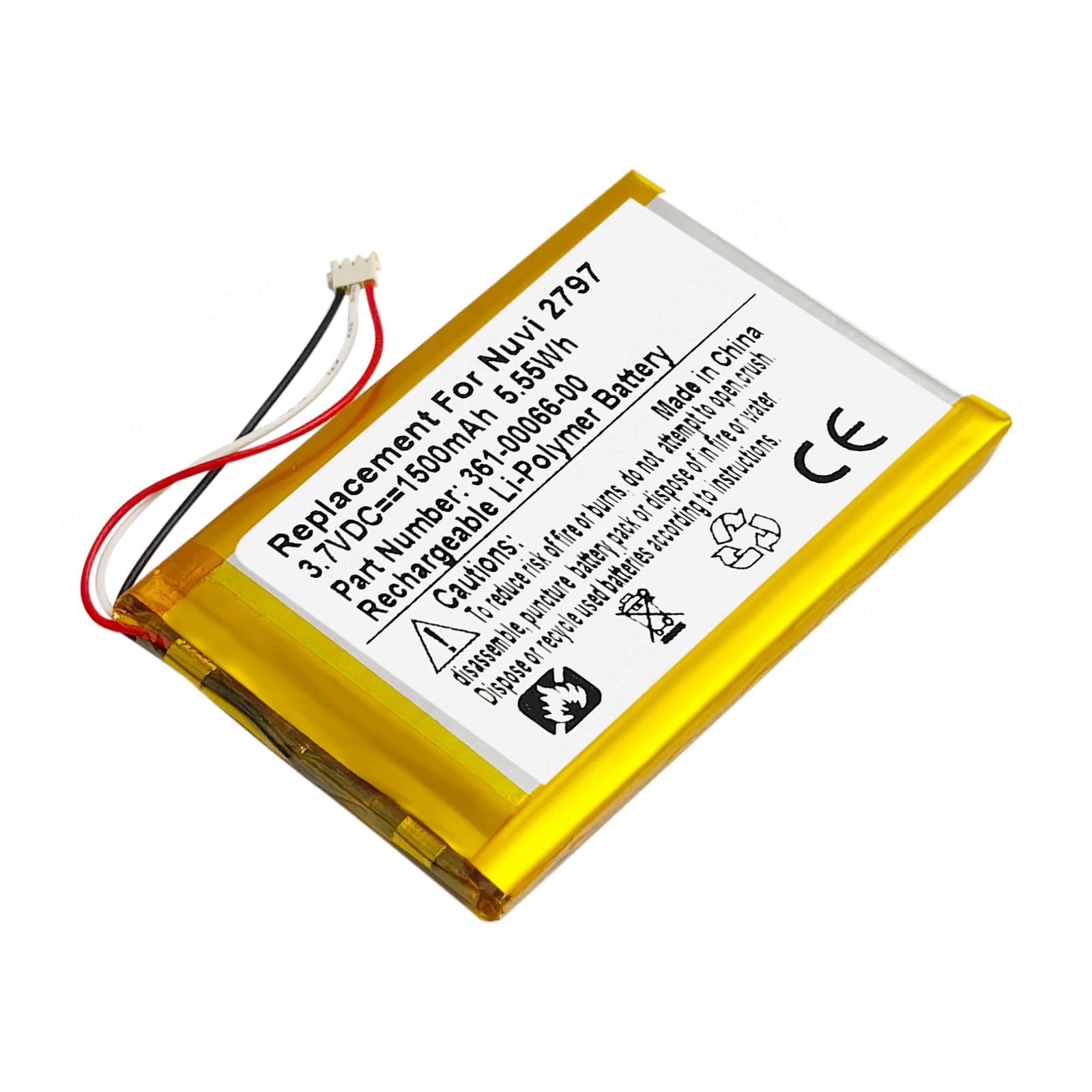 Battery fits for Garmin Nuvi Dezl 760LMT, Delz 770LM, NuviCam LM GPS Units