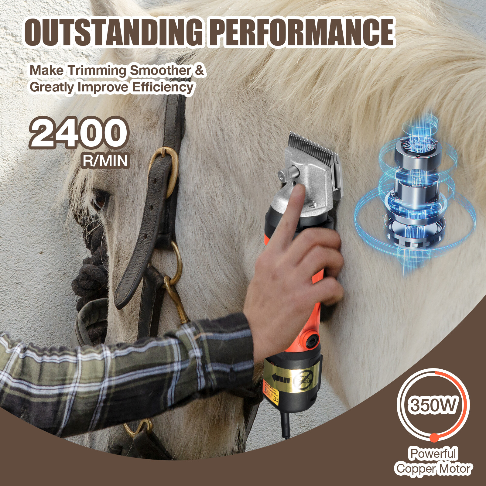 Heavy Duty Horse Clipper Grooming Clippers Hair Trimmer Shaver 110V 3kg
