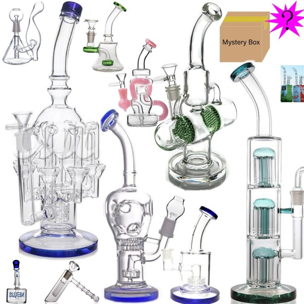 Blind Box Random Style Glass bong Water Pipe recycle rig Smoking Rig Hookah 1pcs