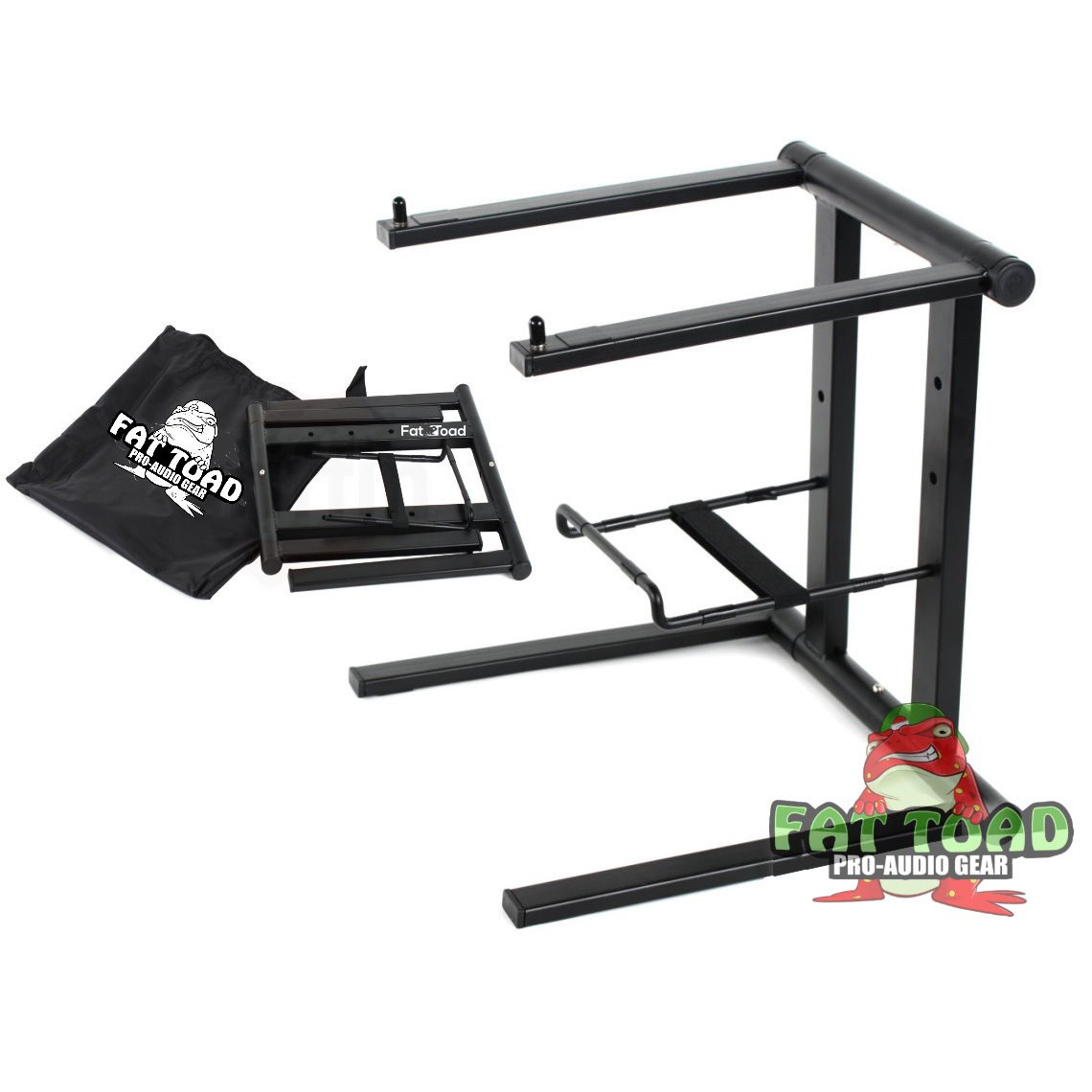 Folding DJ Laptop Stand - Computer Table Top PC Rack Clamp Mount Holder PA Gear