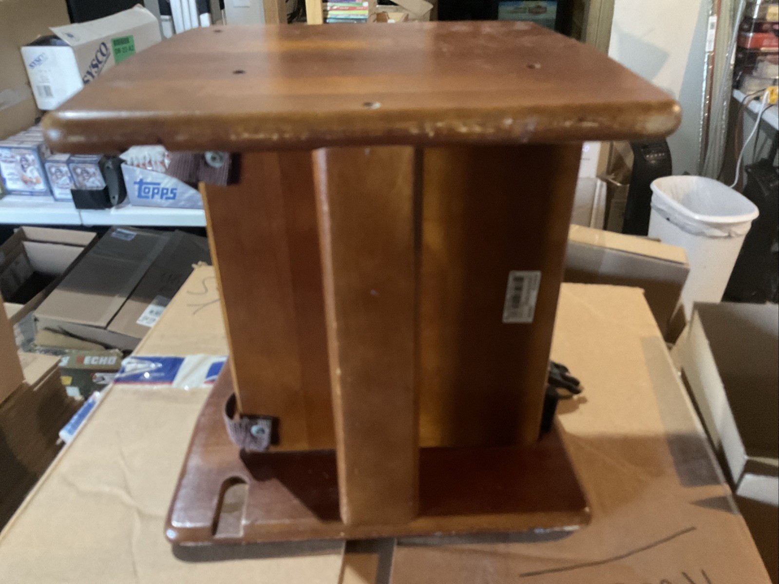 Restaurant Children Booster Seat in Mahogany Wood Finish Commercial USED Read