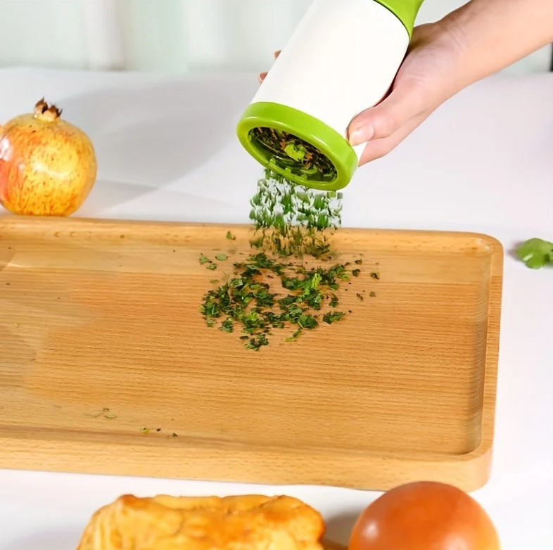 1pc Manual Herb Grinder Stainless Steel Spice & Vegetable Mincer Kitchen Tool