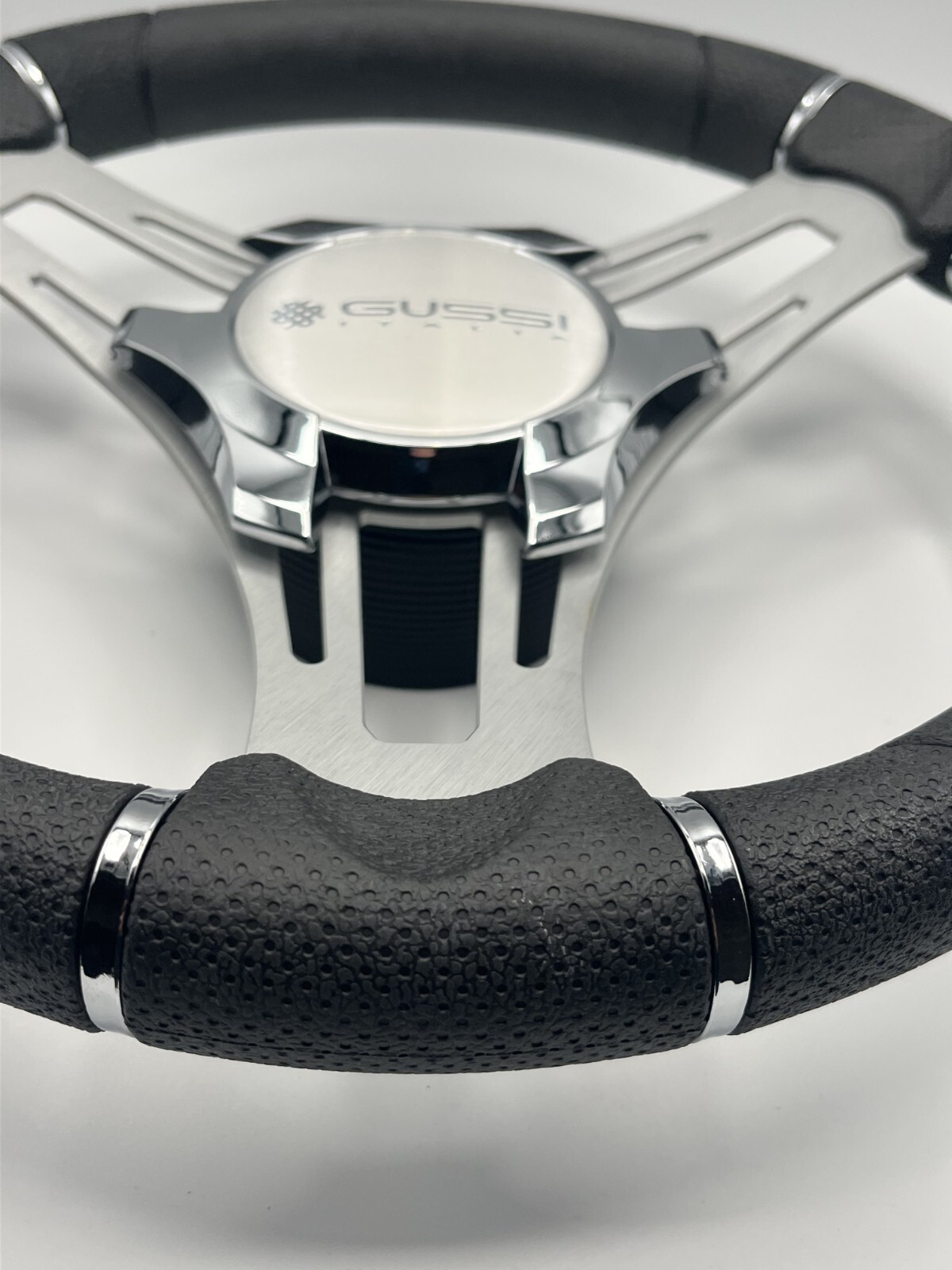 Verona Boat Steering Wheel Gray Brushed Aluminum Spokes KEYED or SPLINED HUB