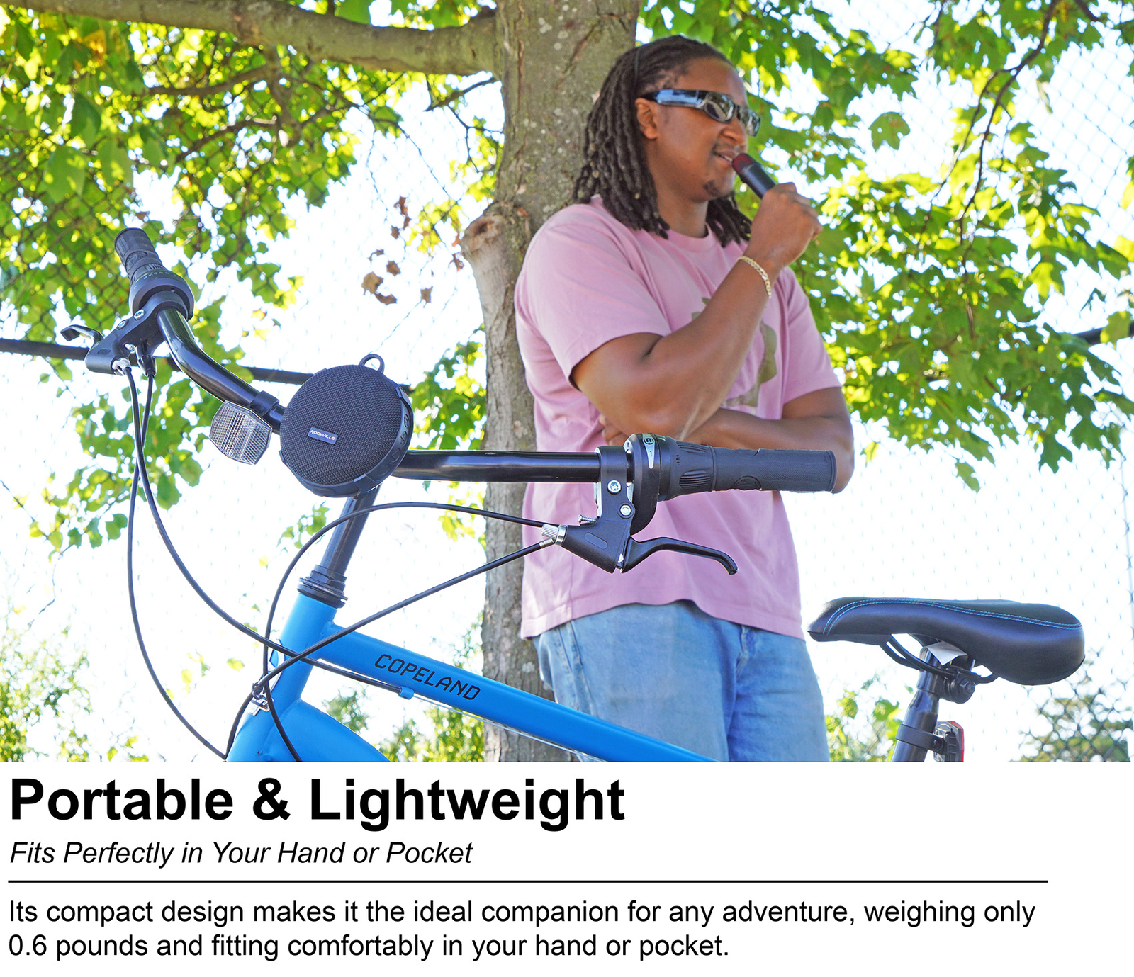 Rockville K-GO Karaoke Waterproof Portable Bluetooth Speaker+Mic+Voice Changer