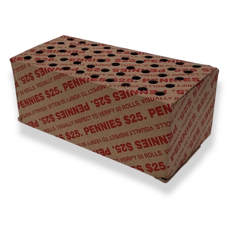 🔥BANK SEALED Penny Box - 50 Full Rolls (2500 Pennies) UNSEARCHED Estate !!