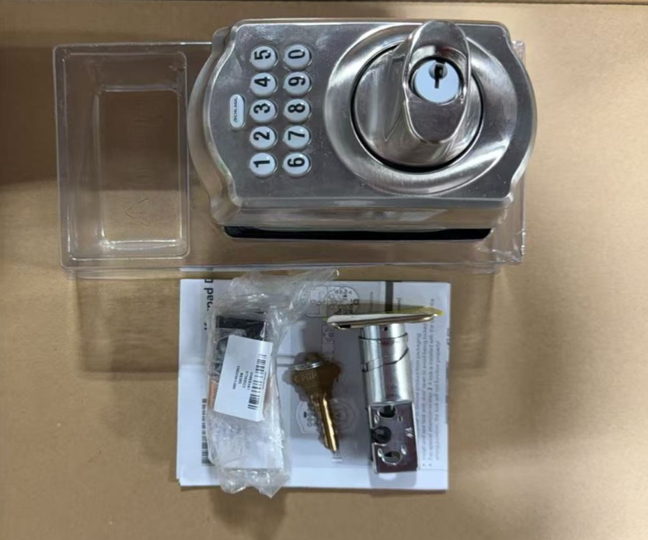 Schlage BE365 V CAM 619 Camelot Keypad Entry with Flex-Lock In Satin Nickel