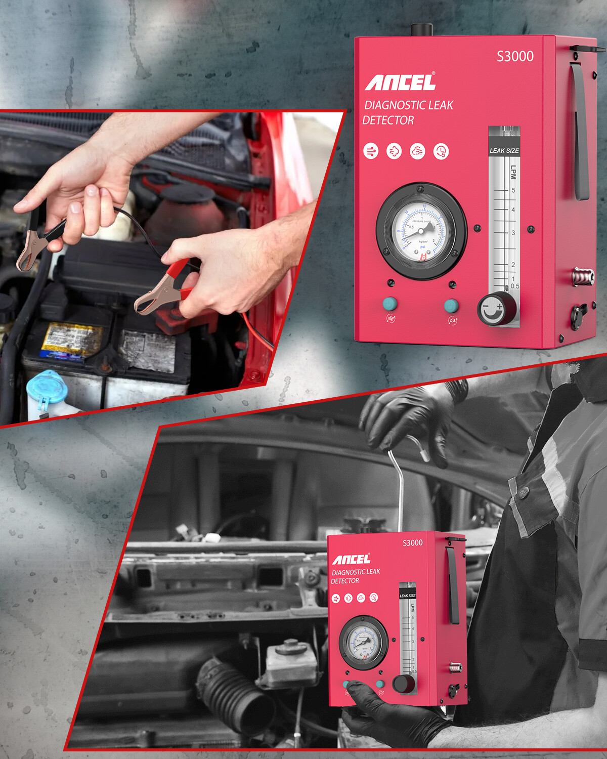 Ancel S3000 Automotive EVAP Smoke Machine Diagnostic Car Leak Detection Tester