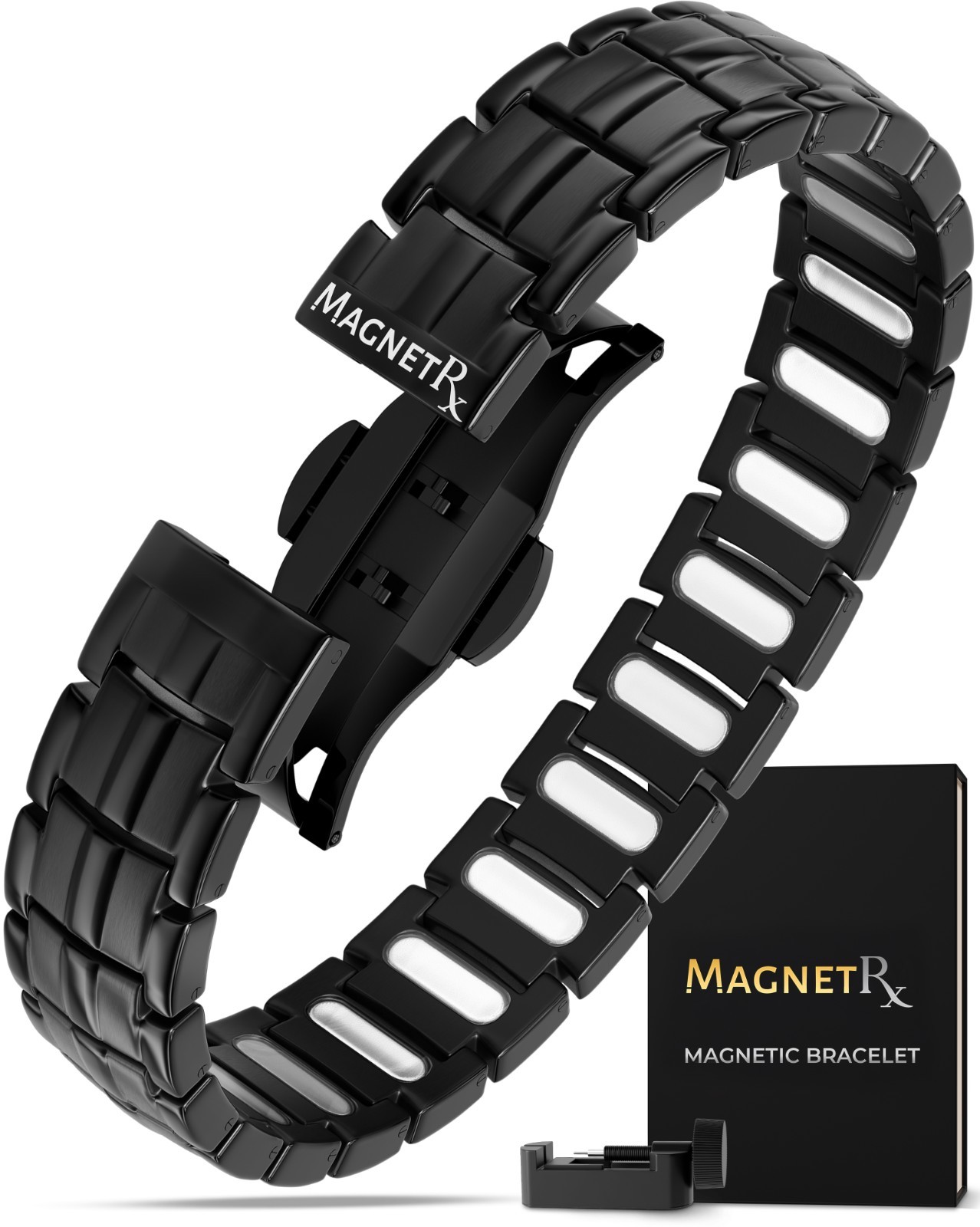 MagnetRX® Magnetic Bracelets for Men EllipseMAX 5X Strength 5,000 Gauss Magnets