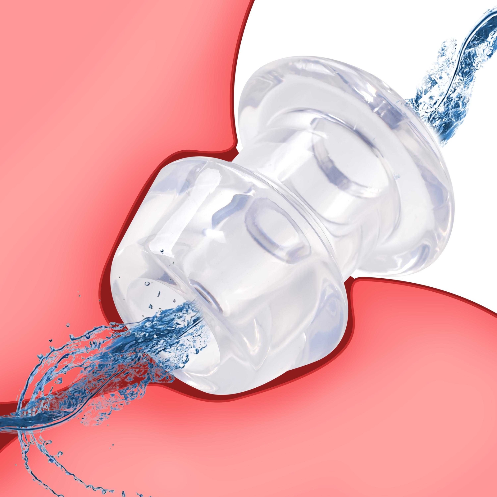 Anal Sex Spreader Clear Hollow Silicone Butt Plug Comfort Deep Access Tunnel Sex