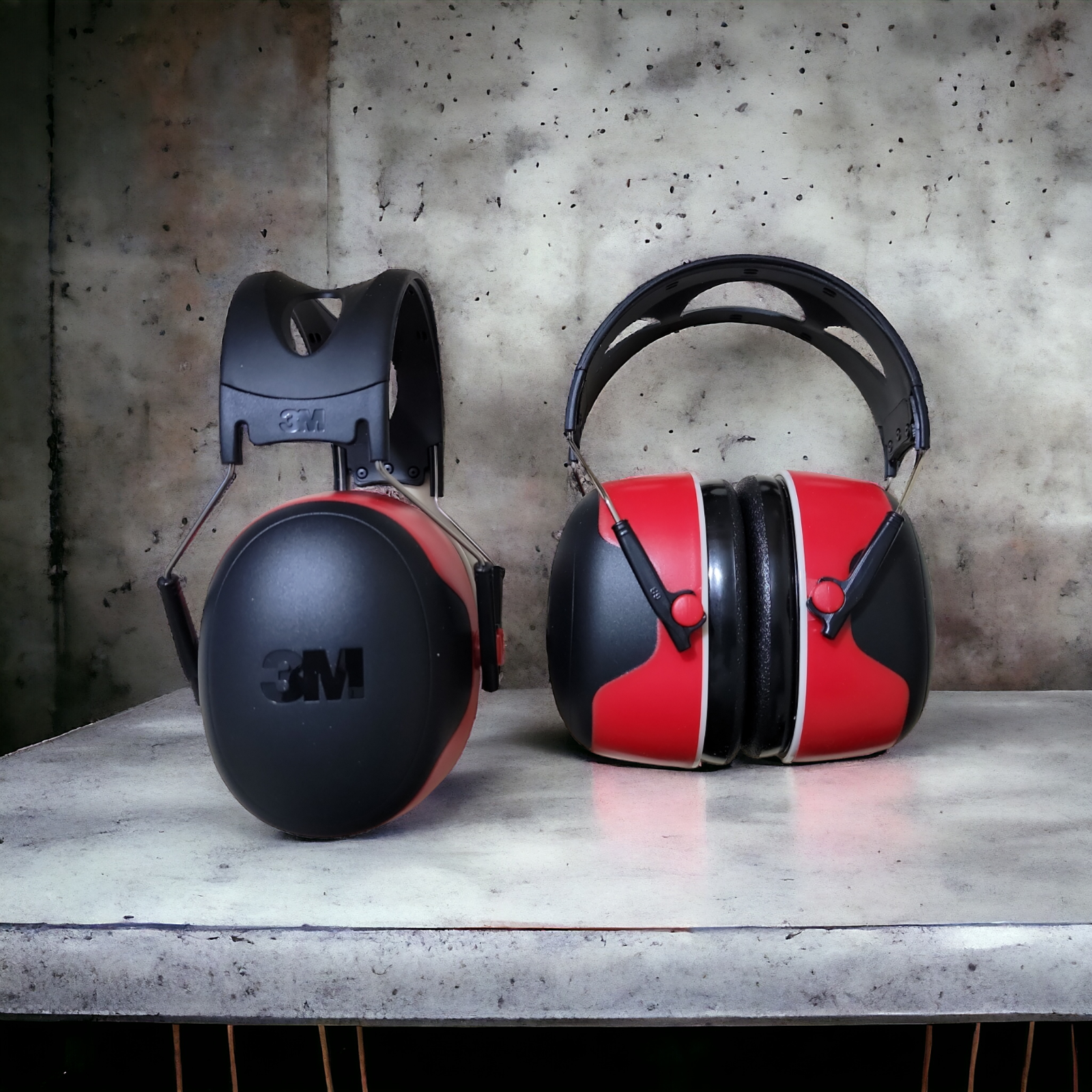 3M Pro-Grade Black/Red NRR 30dB Lightweight & Adjustable Noise-Reducing Earmuffs