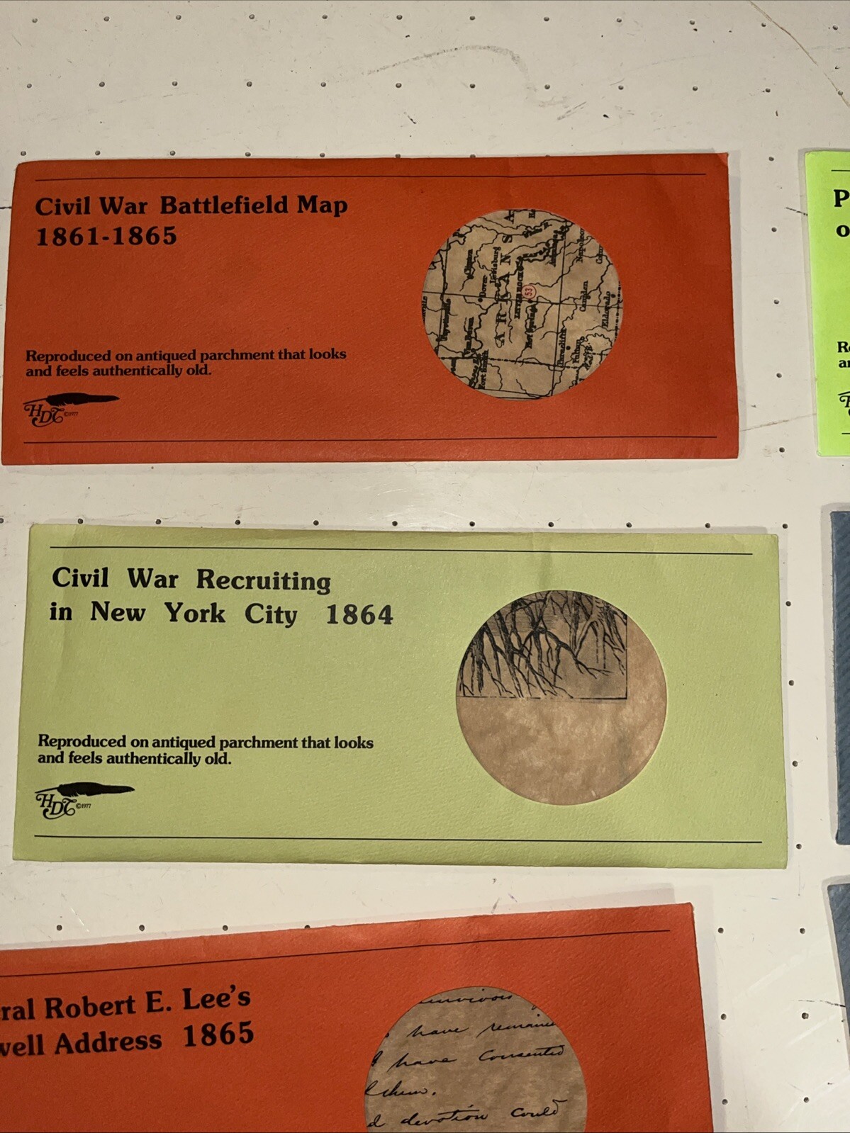 Civil War Battle of Gettysburg Reproduction Authentic Documents & Maps lot Of 8