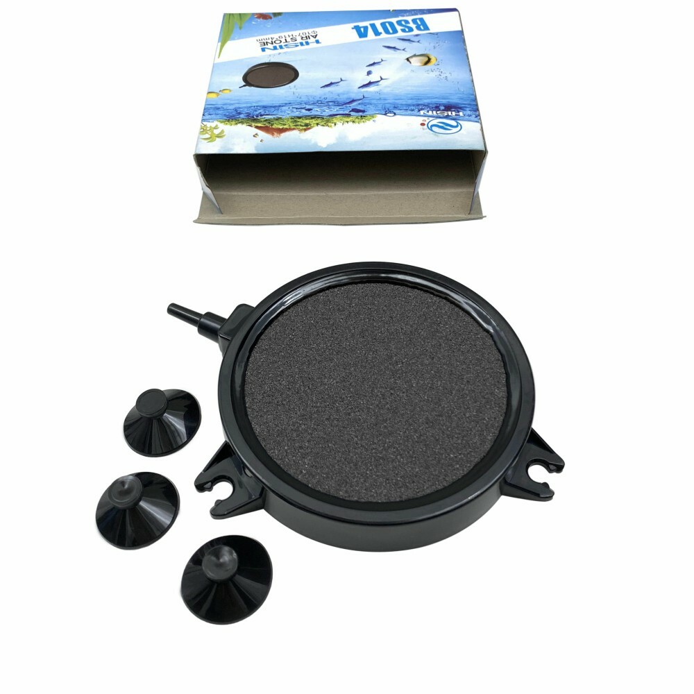 HiSin 4.2" X 0.8" Disk Air Stone With Suction Cups for Aquarium & Hydroponics