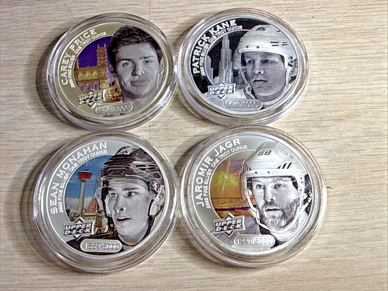 2017 Upper Deck Grandeur .999 Troy Ounce Silver Hockey 4 Coin Lot  Jagr Price