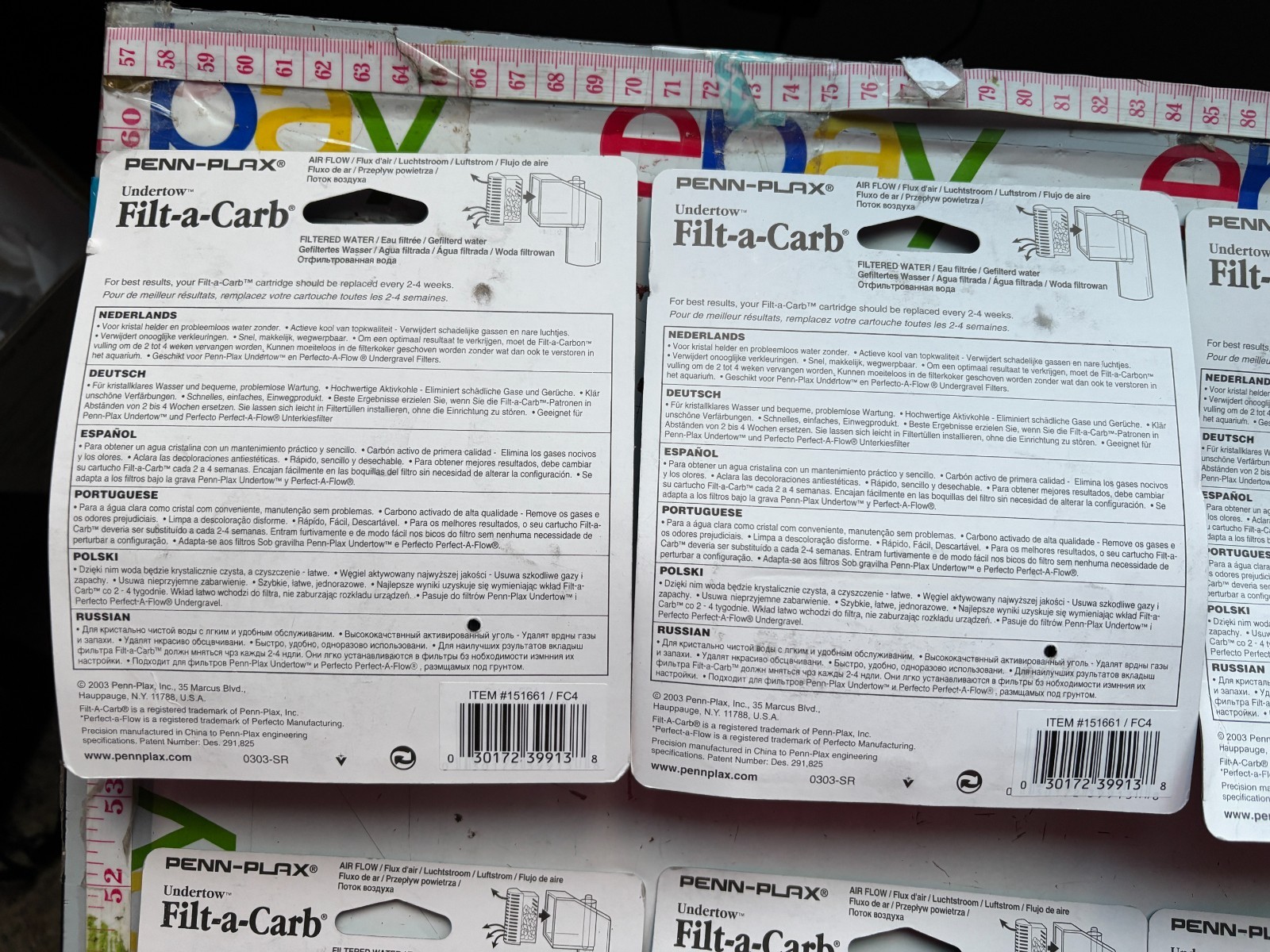 Penn-Plax Undertow Filt-A-Carb Disposable Carbon Filter Cartridge Pick Quantity