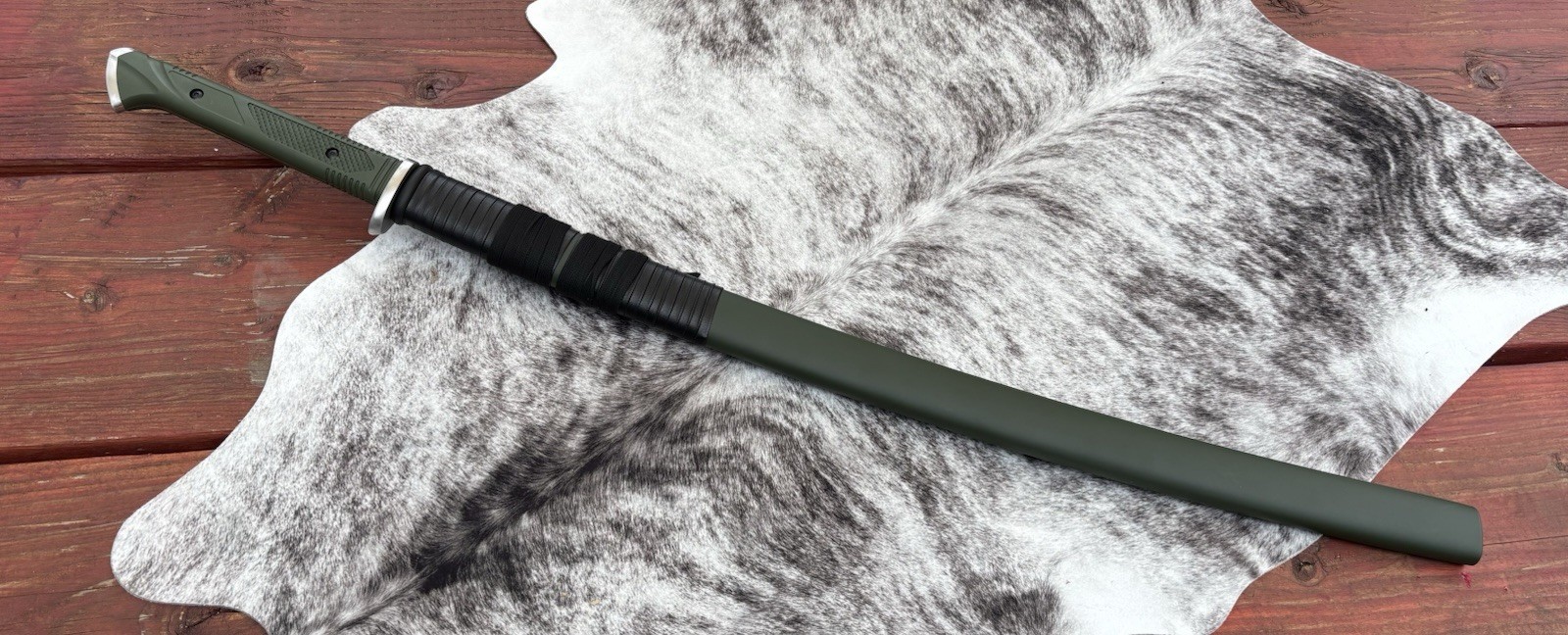 41” Extreme Katana Modern Futuristic Precision Forged Rubber Handle 6mm Thick XL