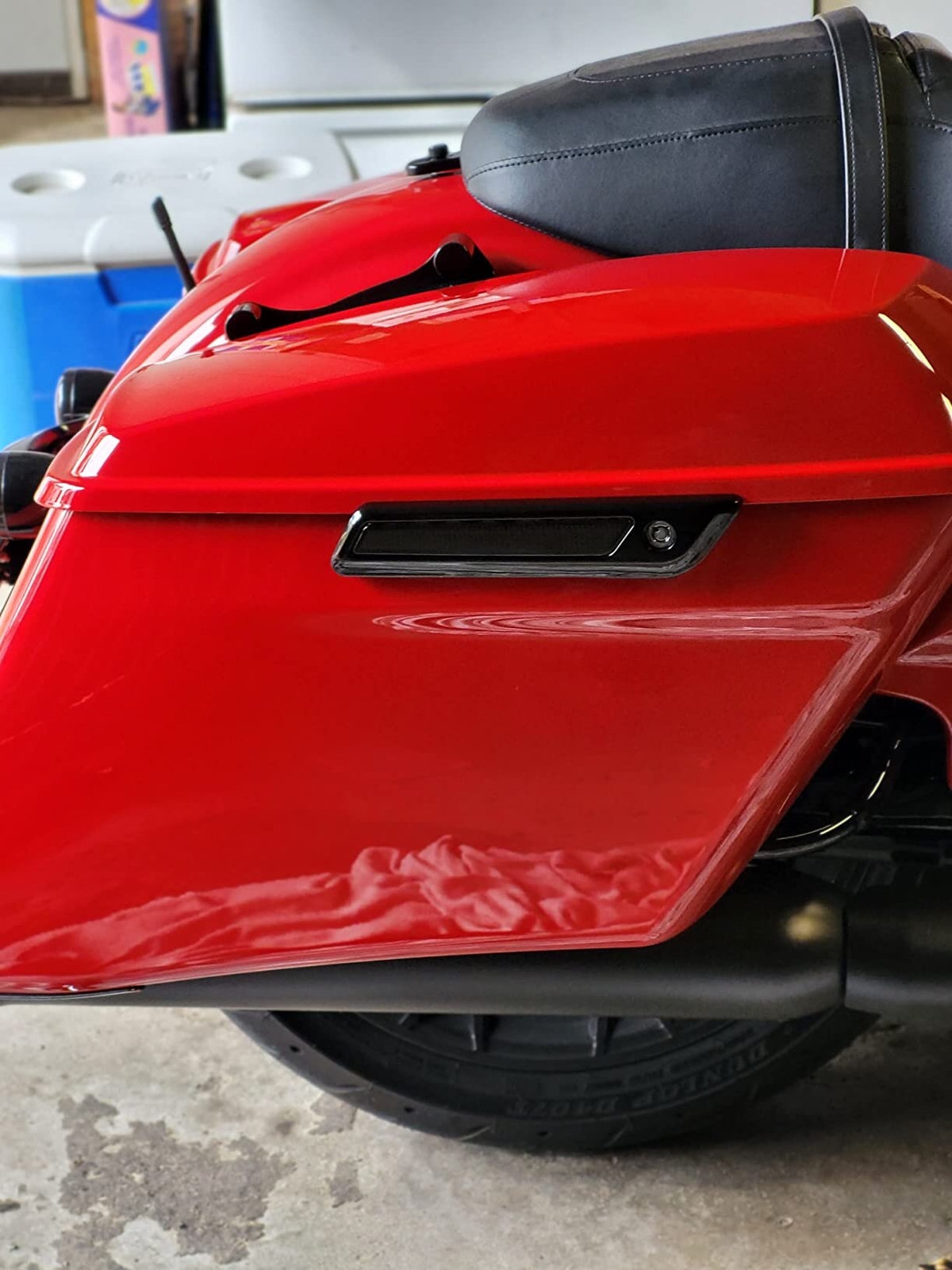 Black Saddle Bag Hinge Latch Covers For Harley Touring Road Street Glide 14-23