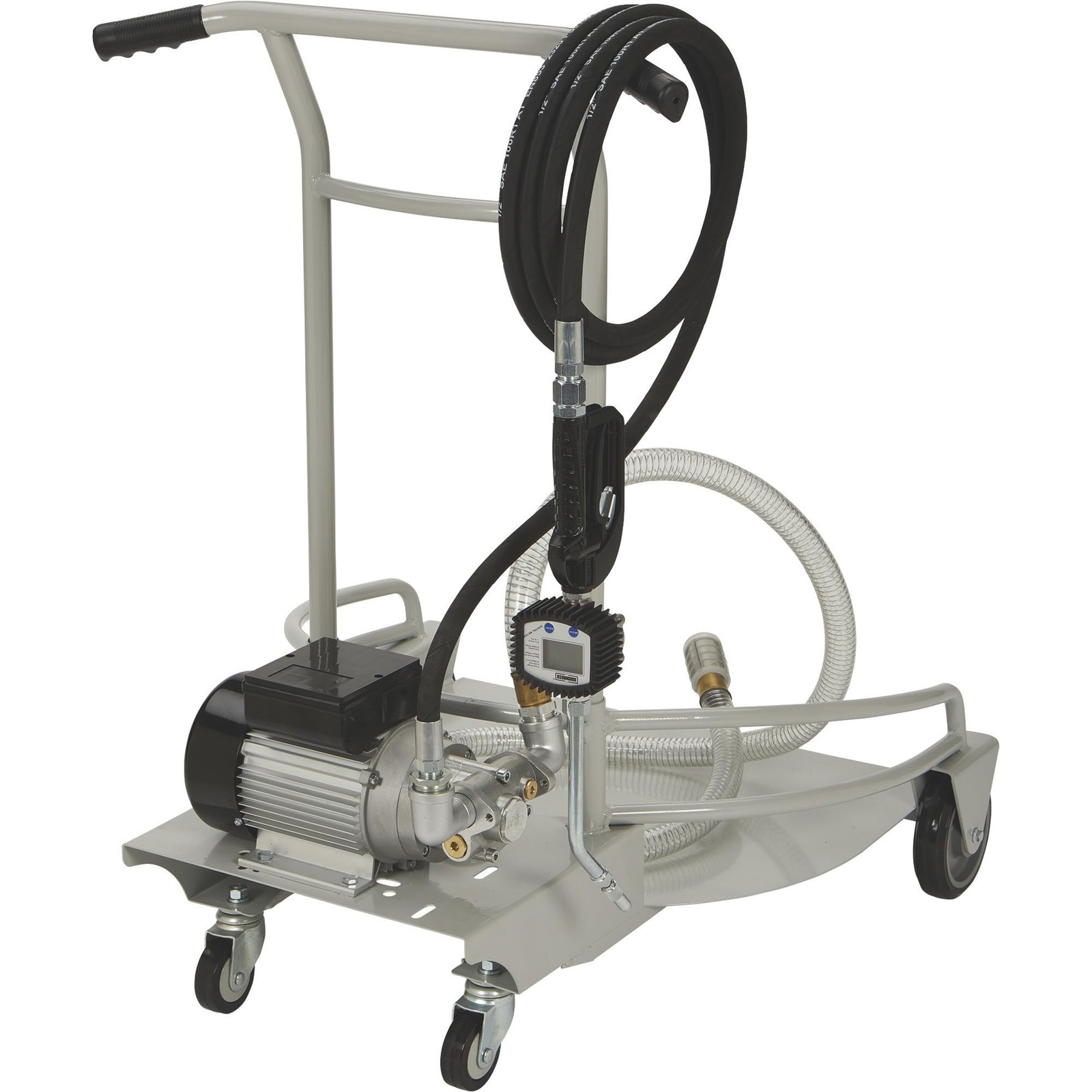 Roughneck Oil Dispensing System, 4.8 GPM, Pump, Manual Nozzle, Valve, Hose