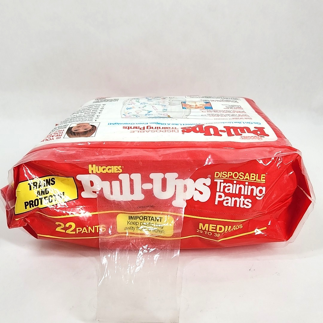 Vtg 1985 Huggies Pull Ups Disposable Training Pants 15ct Girls Med 29-38lbs USA