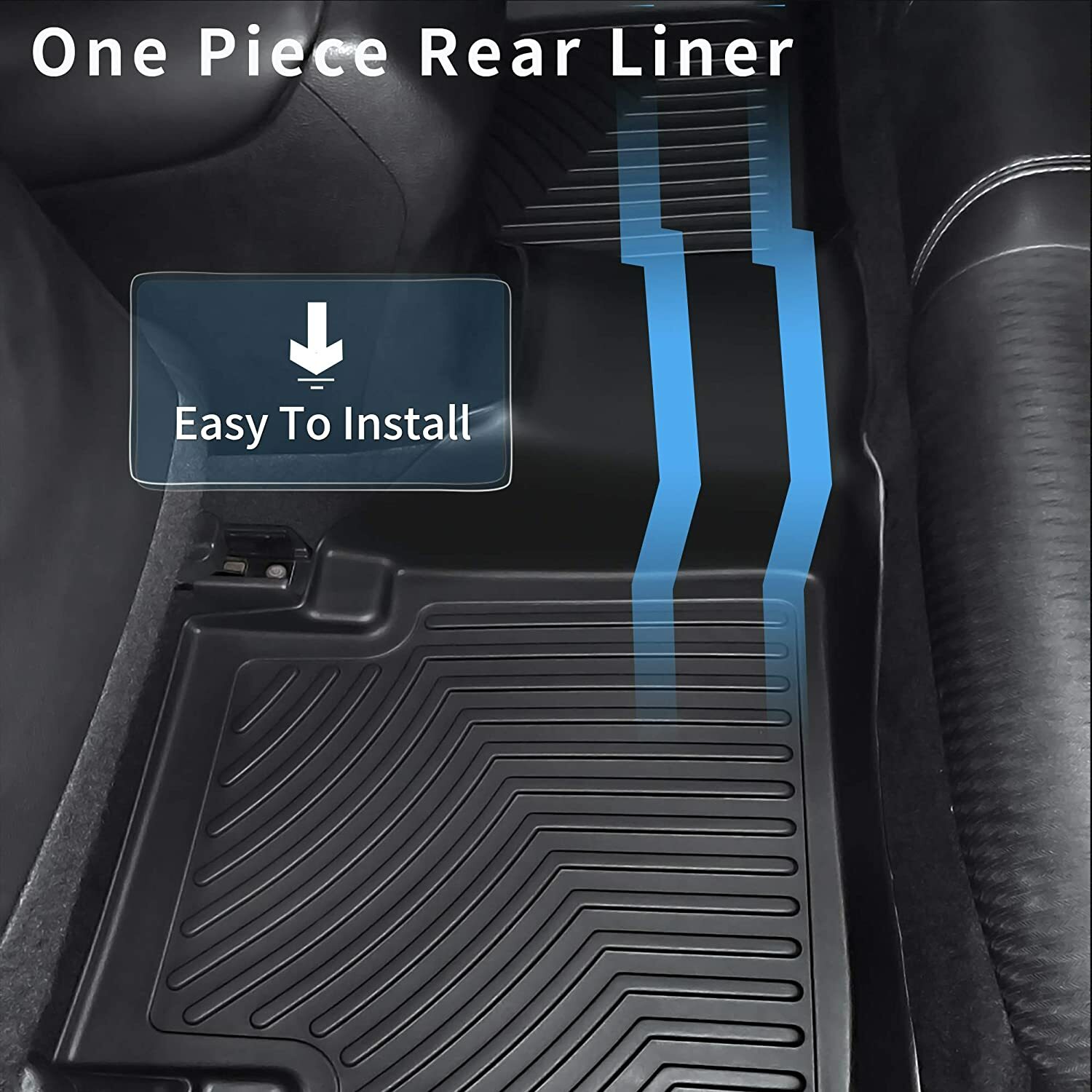 OEDRO Floor Mats for 2019-2024 Dodge Ram 1500 Crew Cab All Weather TPE Liners