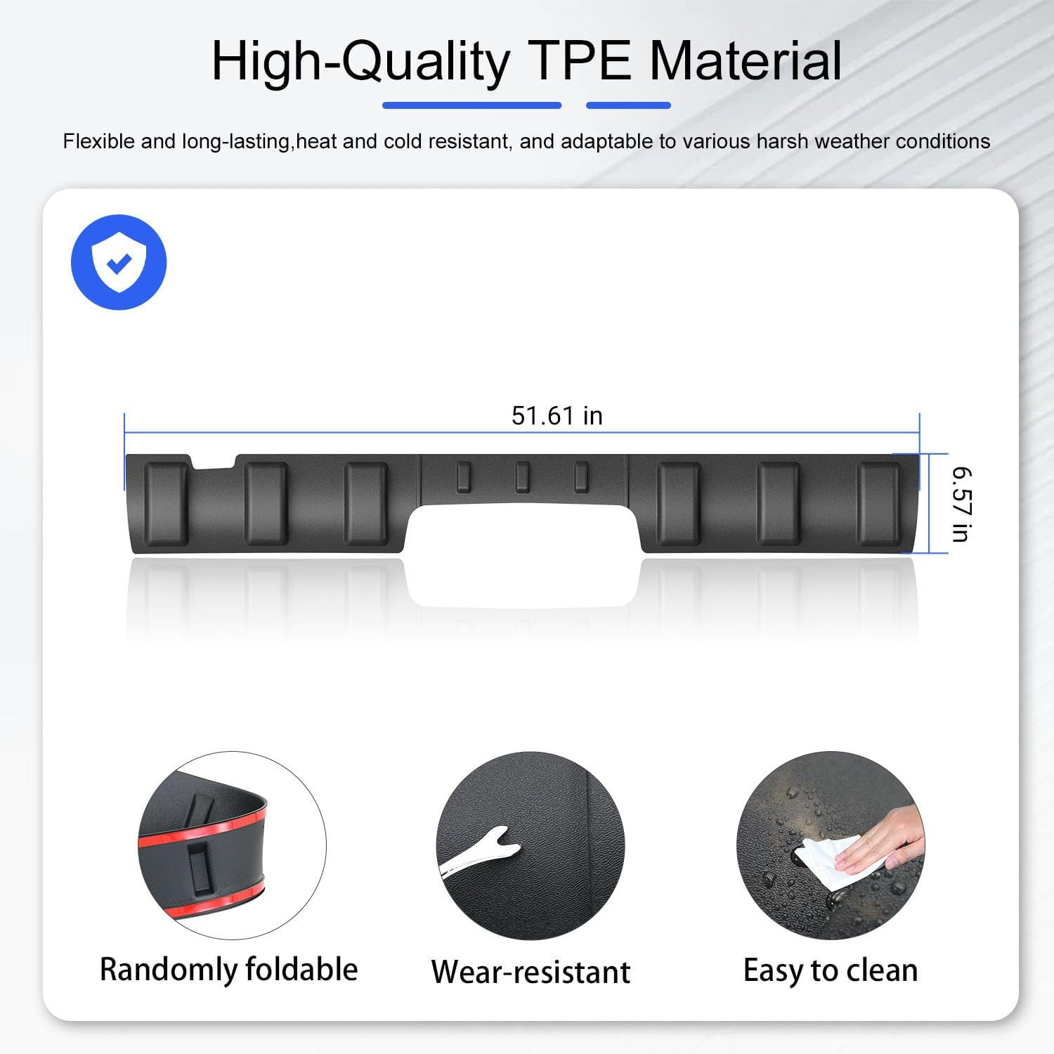 Rear Roof Protector Compatible with 2009-2018 Dodge Ram 1500 Truck Cab Roof Cove