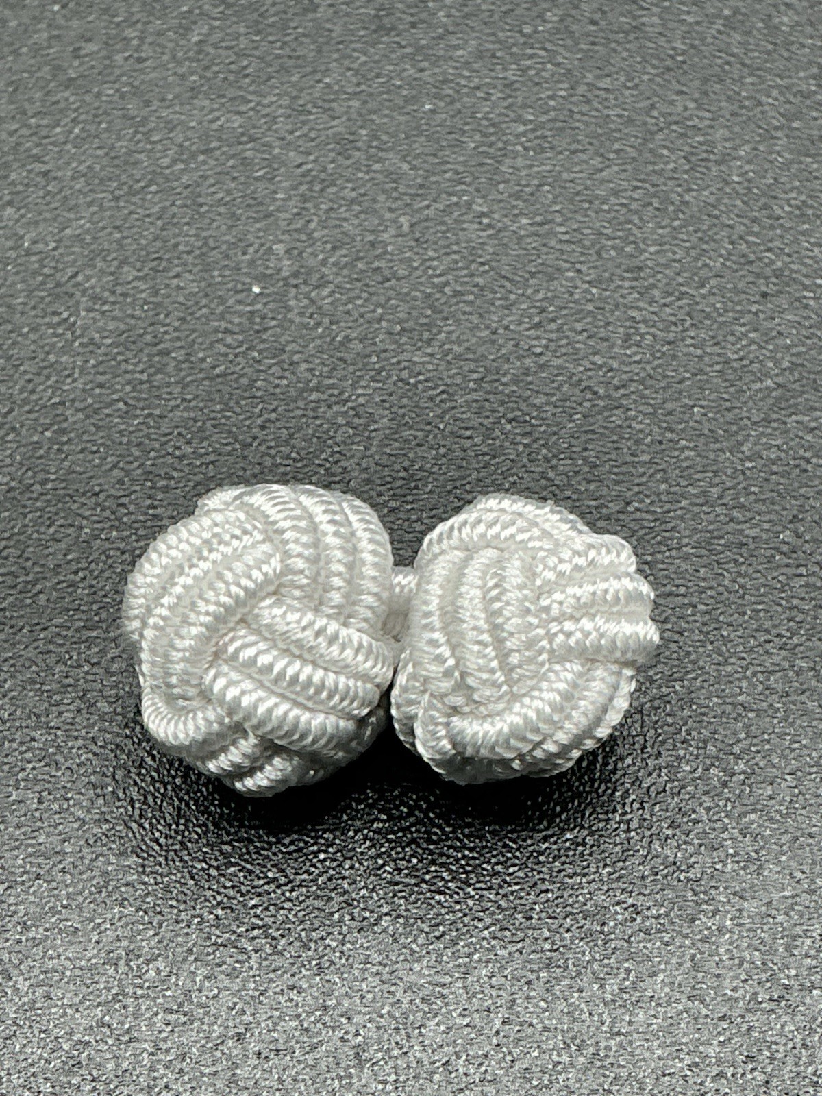 Fabric Silk Knot Shirt Cufflinks White Lot of 50 (25 Pairs) Formal Wear Tuxedo