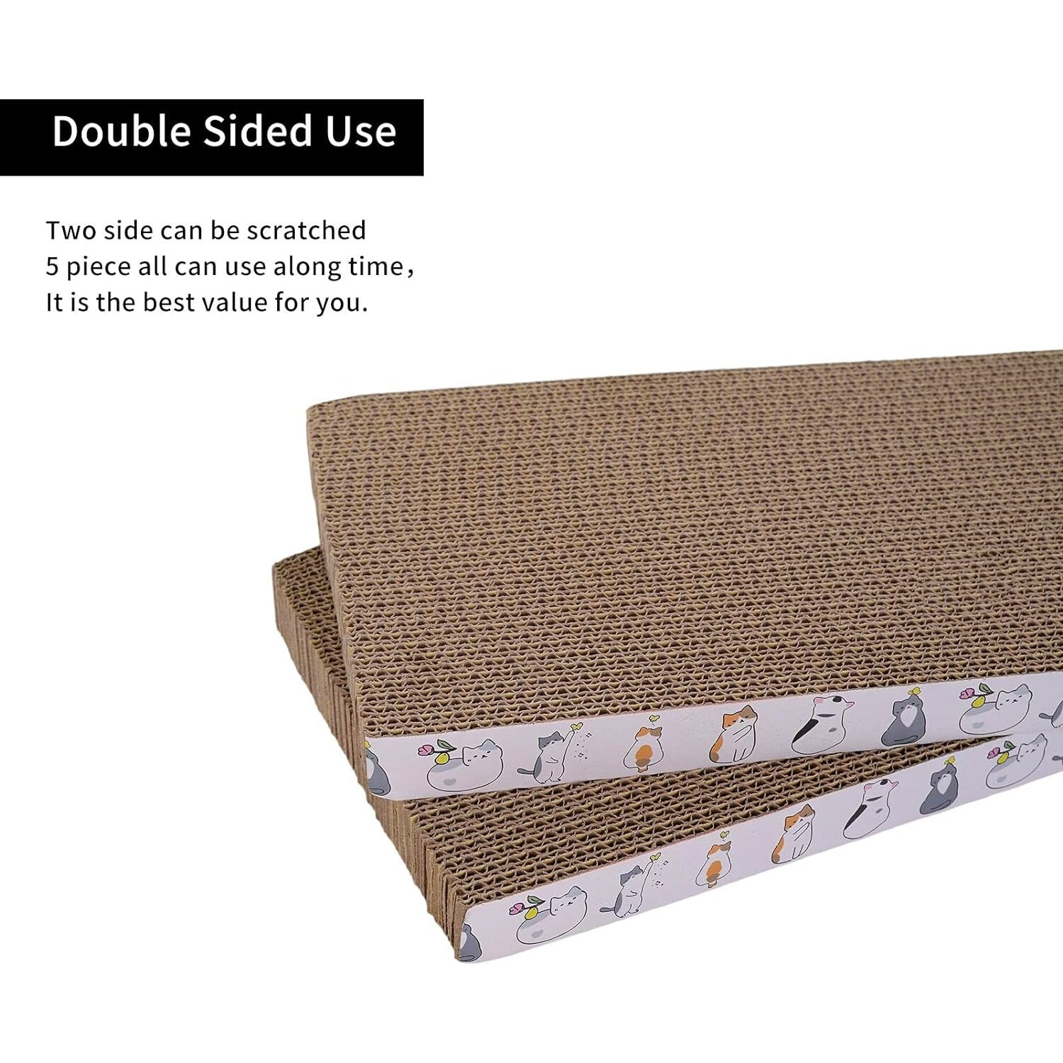 2x 5x Cat Scratch Pad Cat Scratcher Cardboard with Catnip Reversible Recyclable