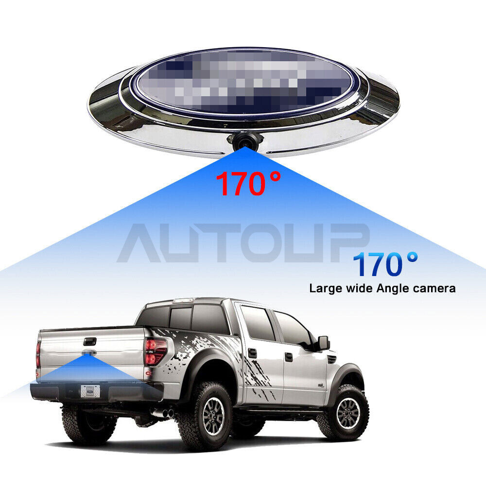 Tailgate Emblem Oval & Back Up Camera Kit for 09-16 Ford F150 F250 F350