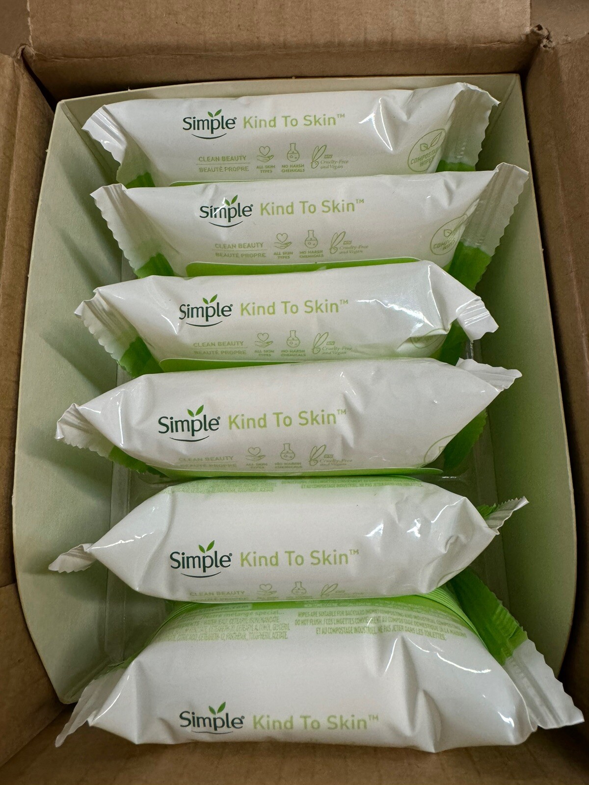 Simple Eye Make-Up Remover Pads 30 Count 2.5” x 2.5” (6 Pack) Sealed