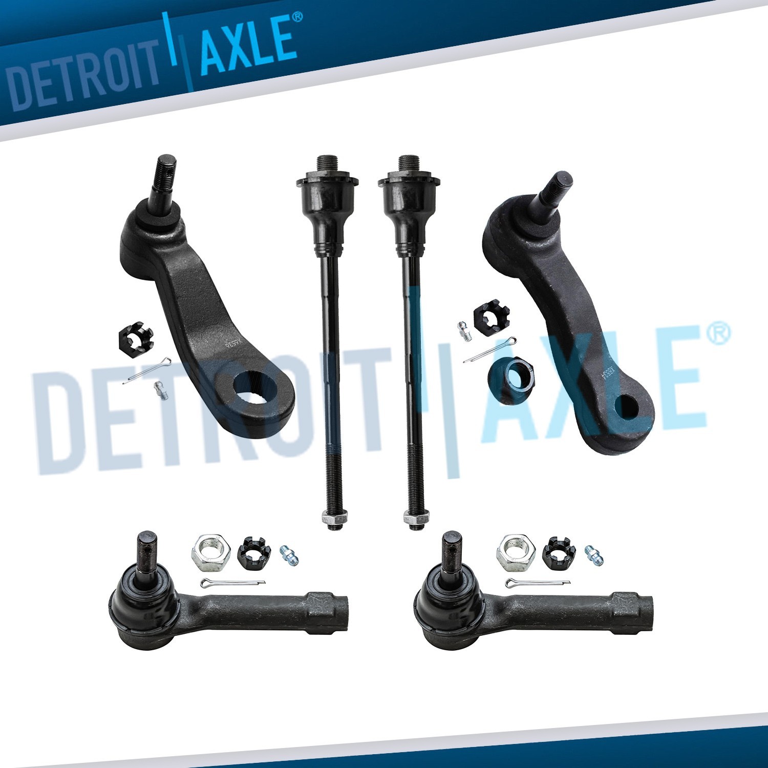 Front Inner Outer Tie Rod Idler Arm Pitman Arm for Chevy Silverado Sierra 1500