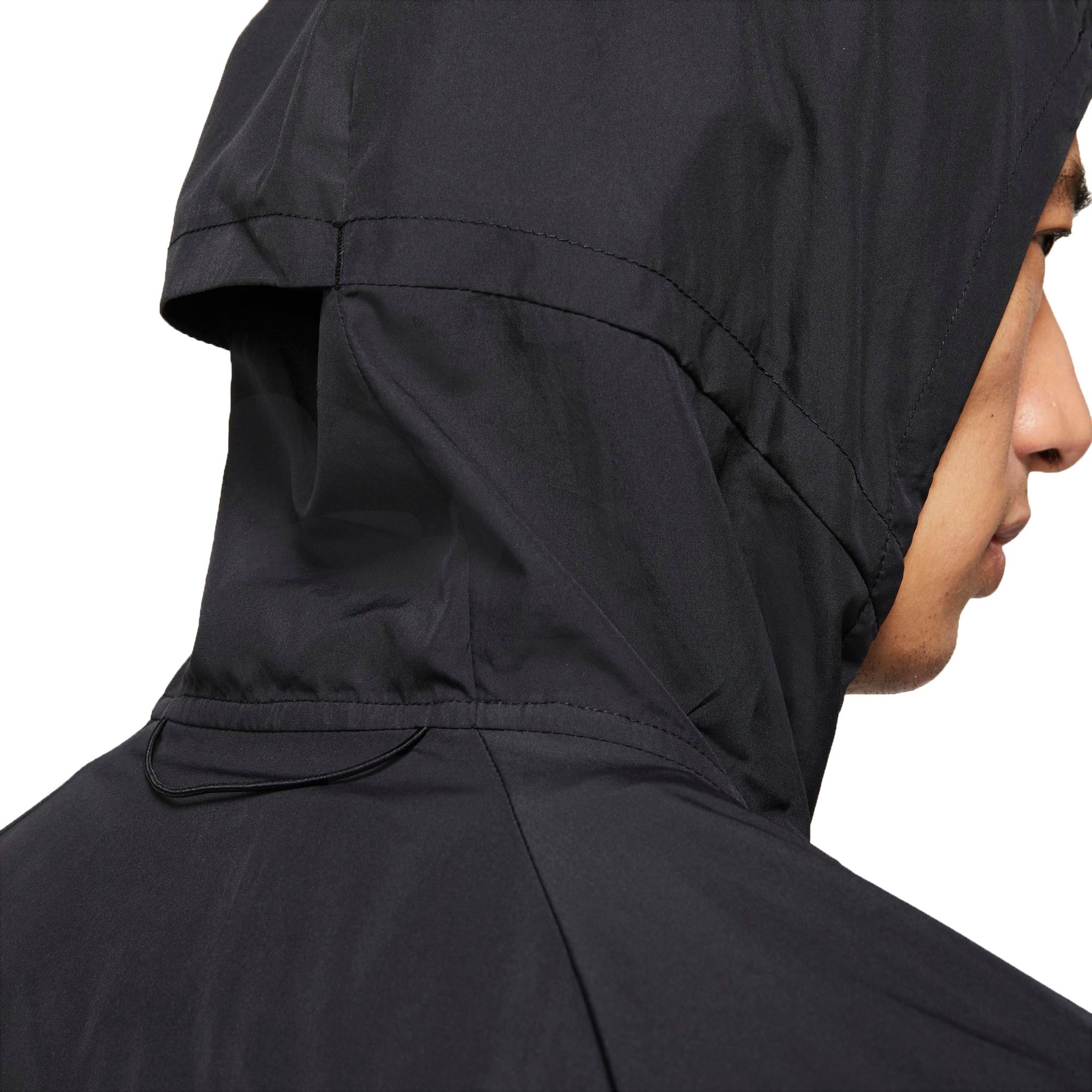 Nike Mens Team Miler Running Lightweight Rain Jacket w Hood Black M DH8109-010