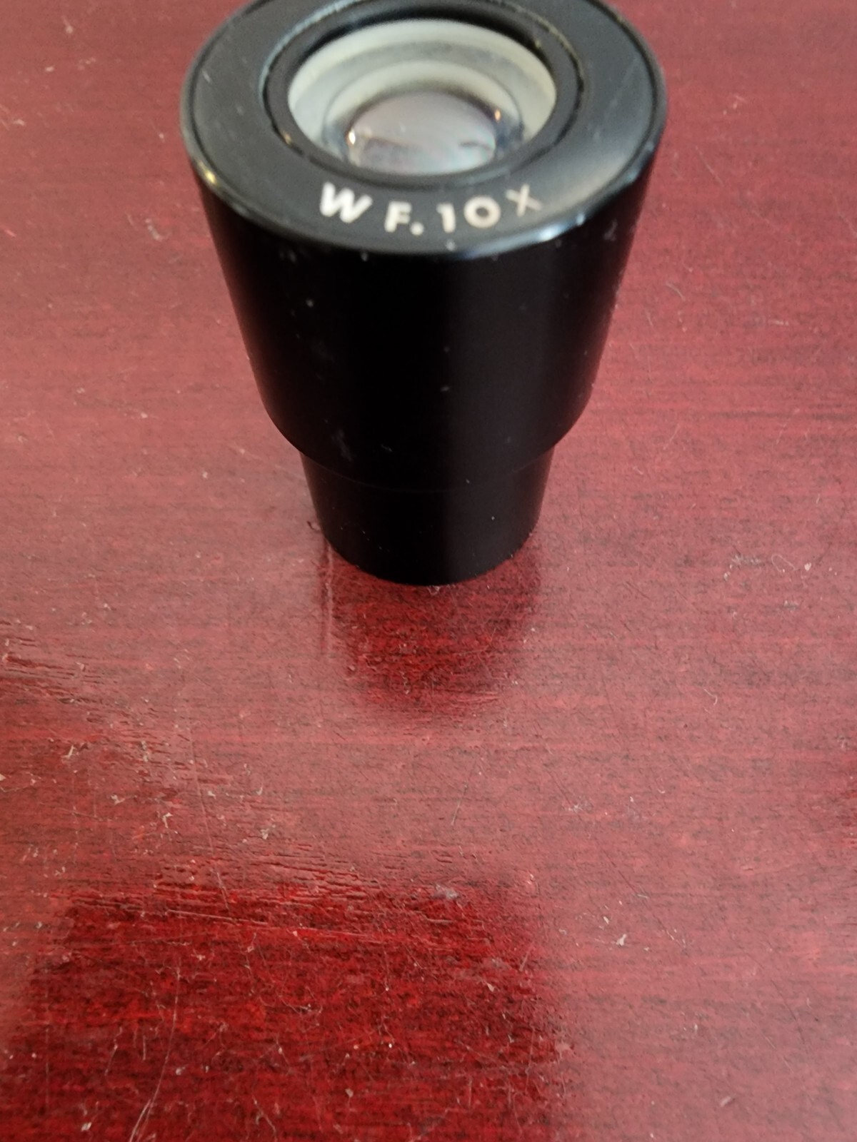 PAIR(2) OF WF.10X MICROSCOPE EYEPIECES. NO CRACKS OR CHIPS. WORKS