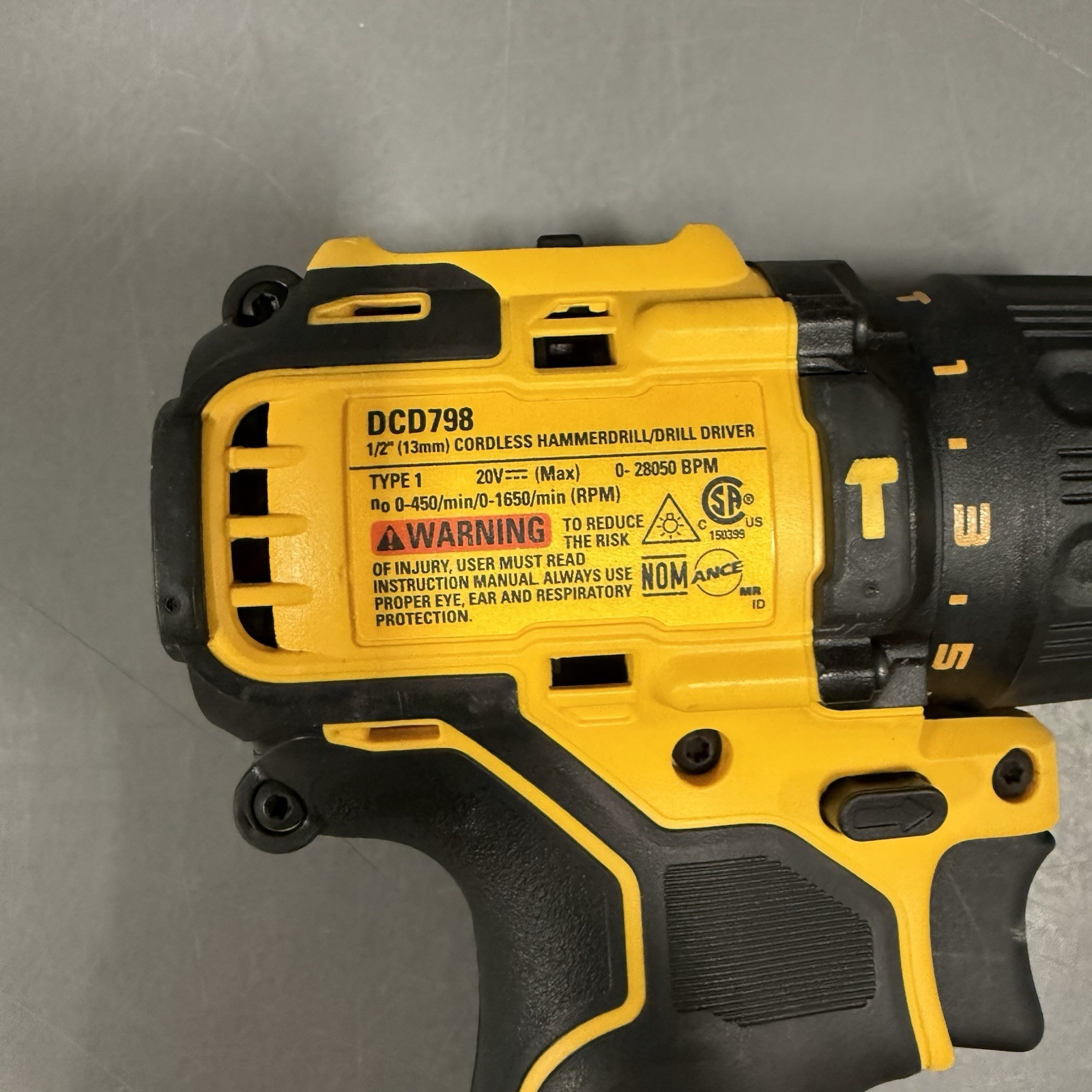DeWalt DCD798B 20V MAX 1/2" Brushless Cordless Hammer Drill (Tool Only)