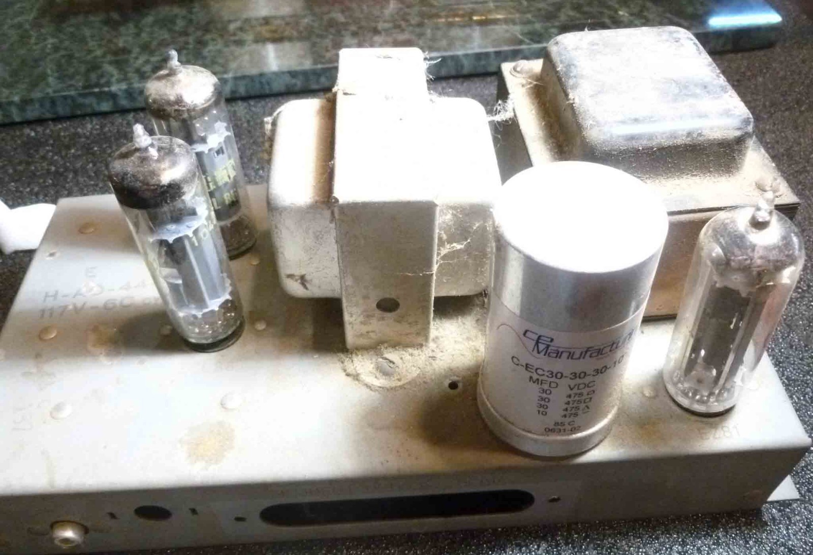 Hammond H-AO-44-1 Series E Reverb Amp Tested, working well ECL 86 Power Tubes