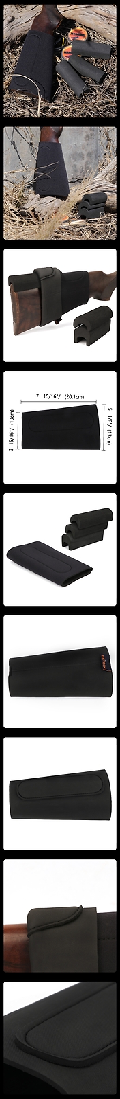 Tourbon Cheek Rest Riser Rifle Buttstock Holder Adjustable with 3 EVA Foam Pad