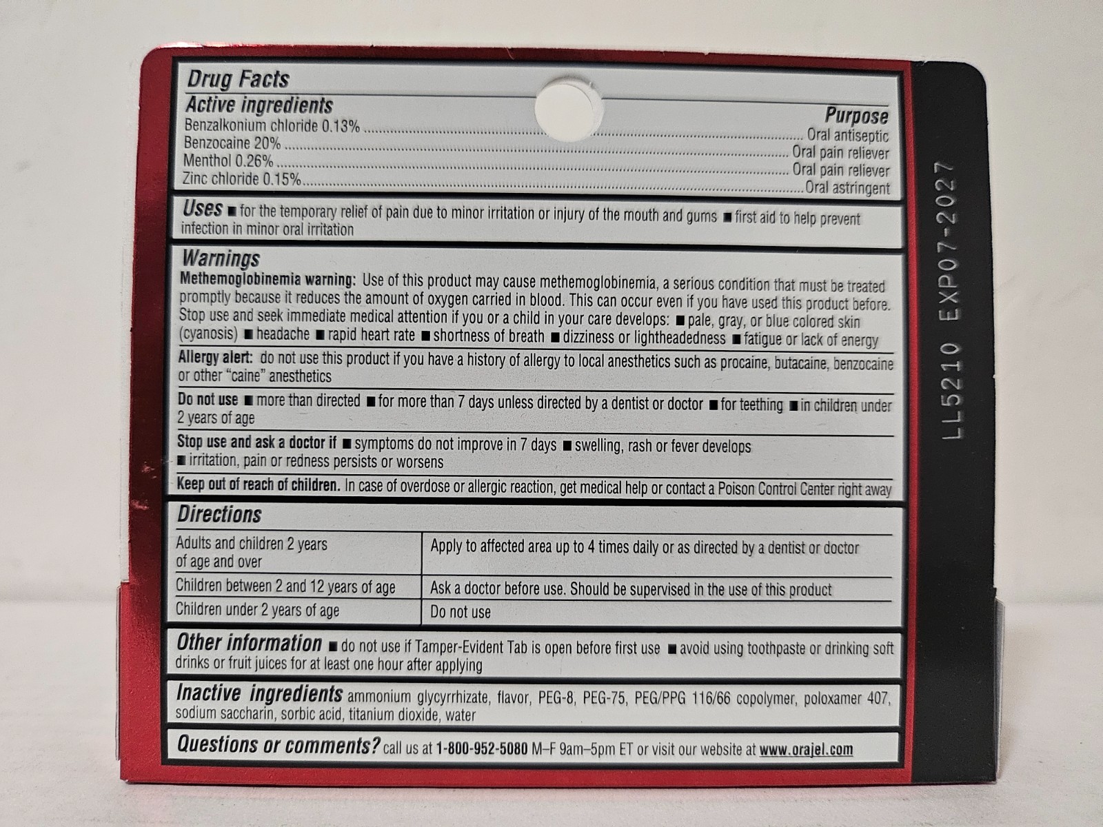 Orajel - 4X Toothache & Gum Severe Pain Cream in Tube 0.33oz [EXP: 07/2027]