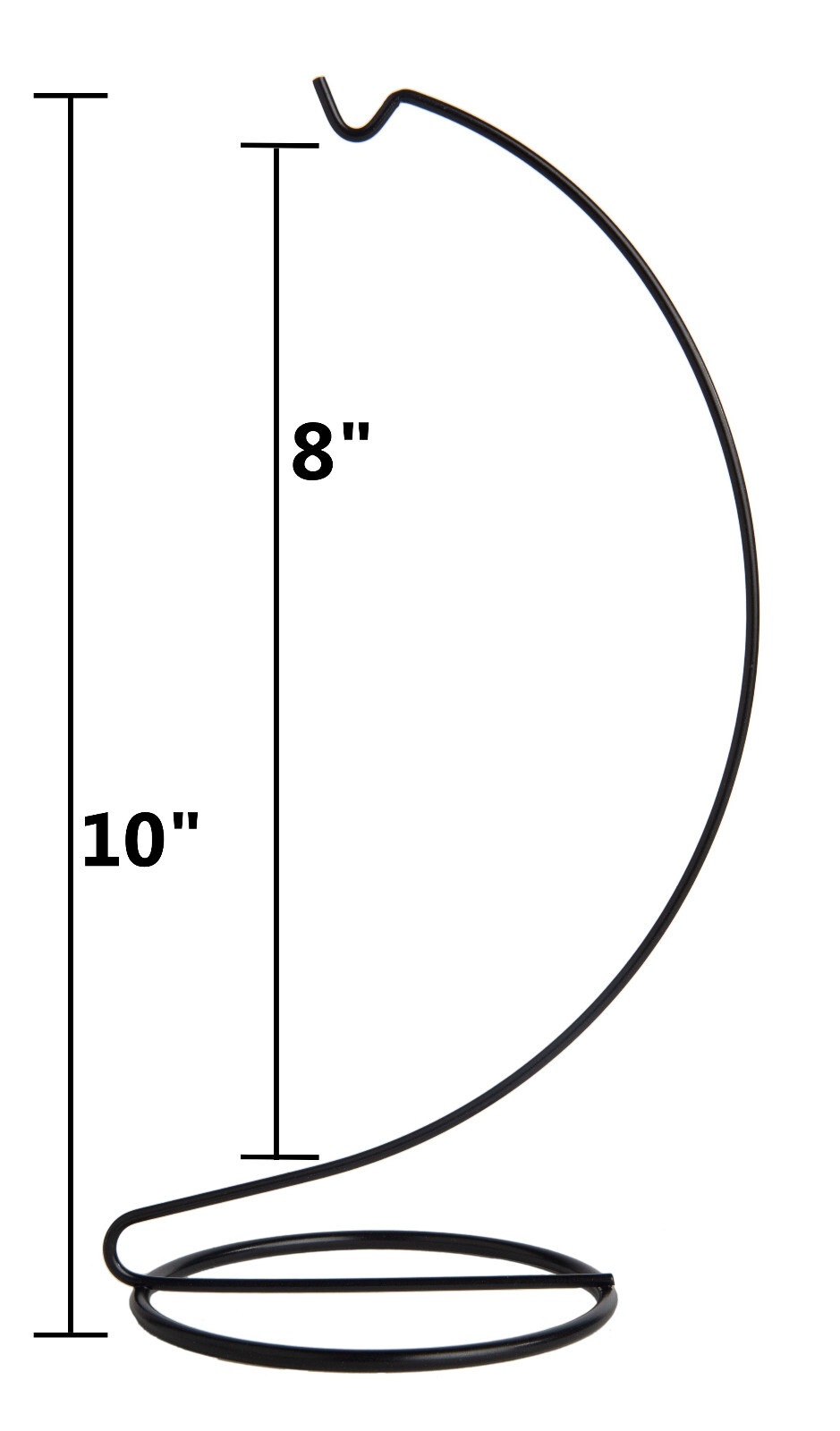 Ornament Display Stand Wire Hanger Holders,10 Inch Tall Black Chrome, Pack of 6