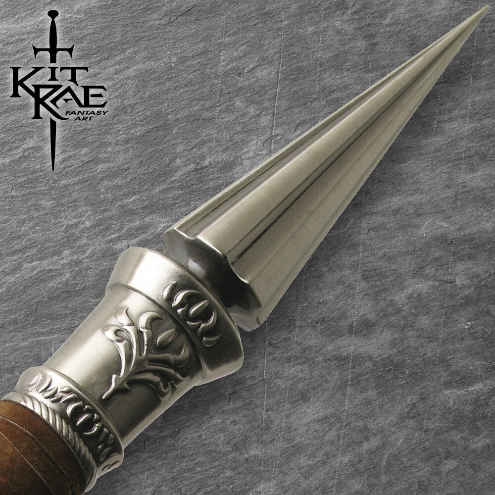 Kit Rae Ellexdrow War Spear with Art Print | Fantasy Design | 70 1/2" Overall