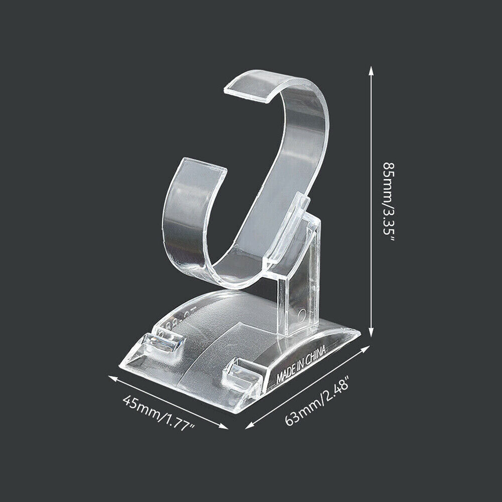 Wholesale Clear Plastic Wrist Watch Display Stand Holder Bracelet Racks Showcase