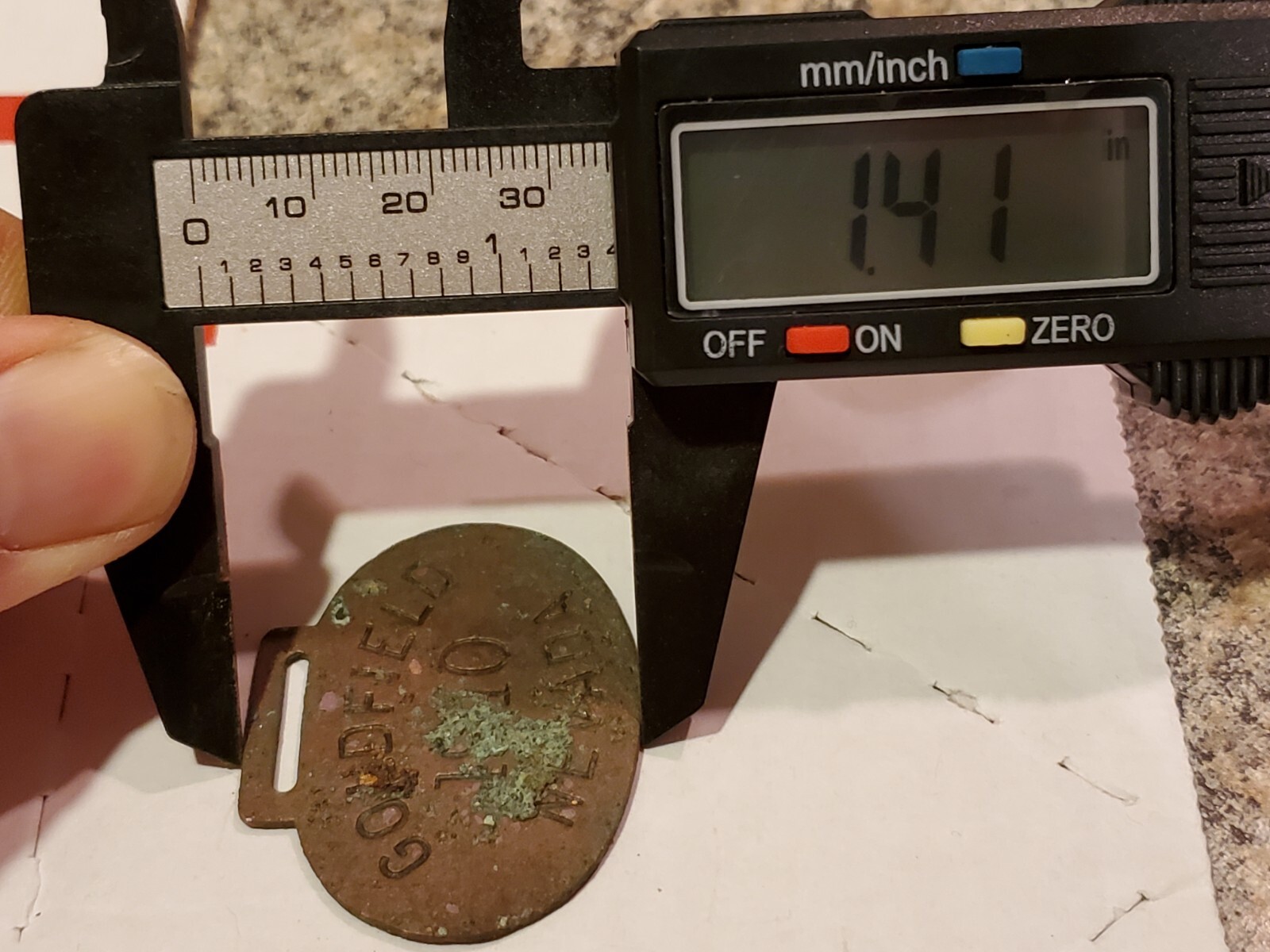 Goldfield Nevada NV 1910 Advertising watch fob, trade token, key, Hotel, fob (Y8