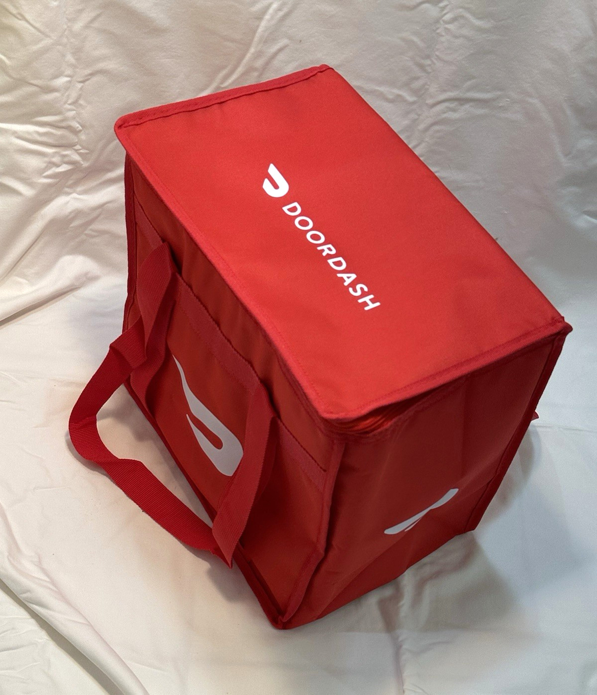 Lot of 2 ~ DOORDASH ~ 14x14x9 ~ HD Thicker Insulated Delivery Bag / Tote ~