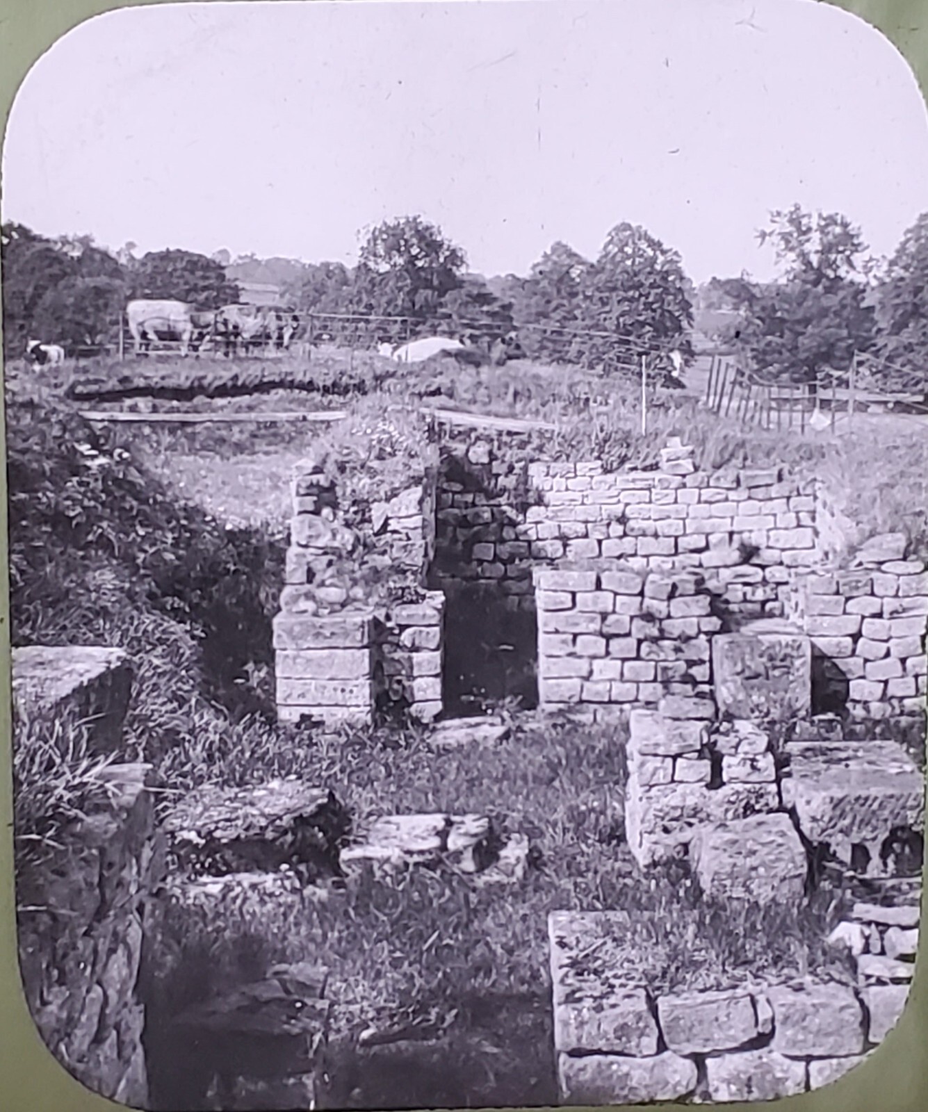 Roman Camp, Chester, England, Magic Lantern Glass Slide