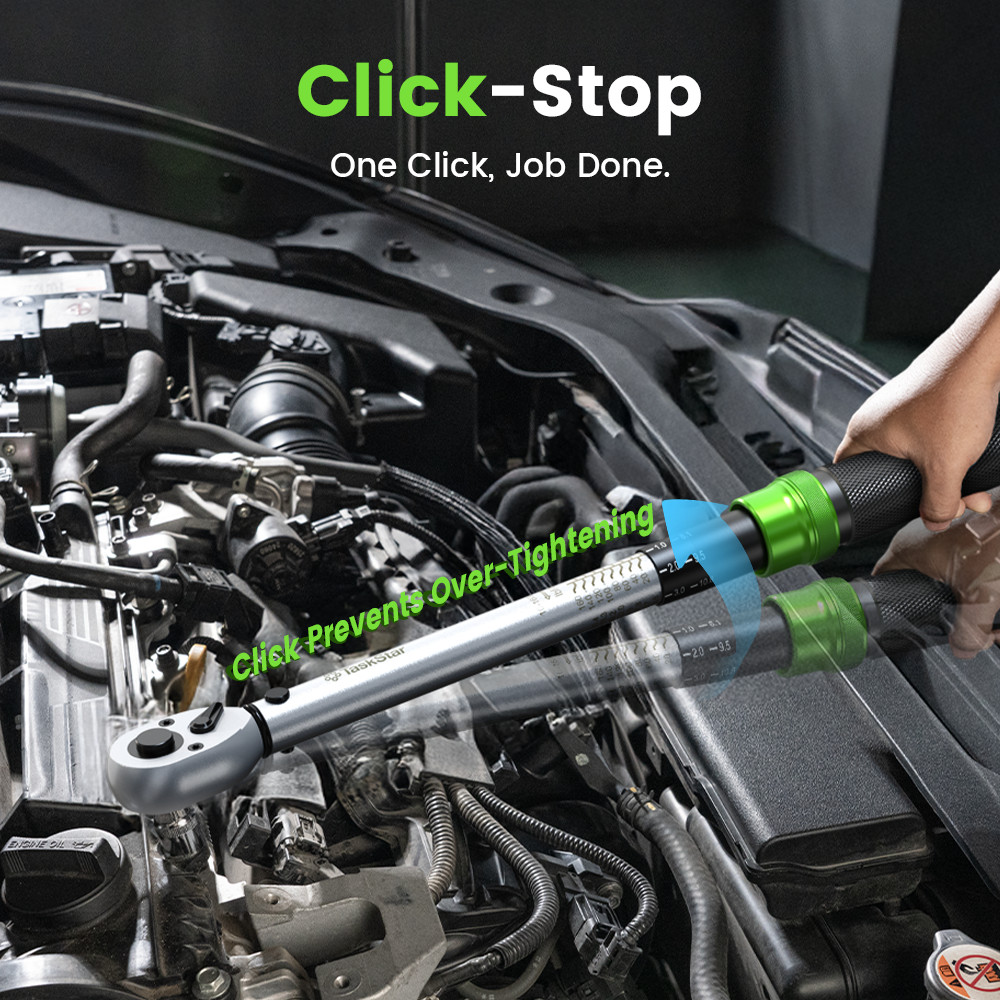 1/4''/3/8''/1/2'' Drive Torque Wrench Set Click Torque Wrench Adjustable 72Tooth